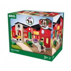 SCUDERIA CON CAVALLI E FANTINI treni in legno BRIO trenino 33791 horse stable 3+ SCUDERIA CON CAVALLI E FANTINI treni in legno BRIO trenino 33791 horse stable 3+