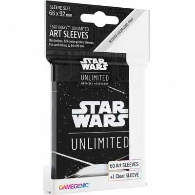 ART SLEEVES star wars unlimited BACK WHITE gamegenic ACCESSORIO UFFICIALE bustine 60 + 1 GAMEGENIC - 1