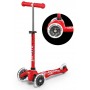 MONOPATTINO scooter MINI MICRO a 3 ruote DELUXE LED originale ROSSO età 2+ Micro Monopattini - 5