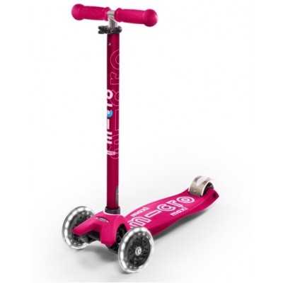 MONOPATTINO scooter MAXI MICRO a 3 ruote DELUXE LED originale ROSA età 5+ Micro Monopattini - 1