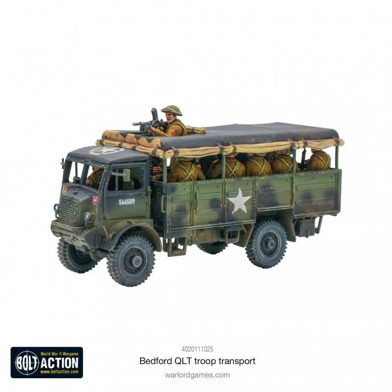Bedford QLT Troop Transport - Camión modelo a escala de plástico del ejército británico de 1