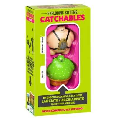 CATCHABLES gatto nel sacco e gactus PARTY GAME asmodee SET DI 2 GATTI collezionabili IN ITALIANO età 8+ Asmodee - 1