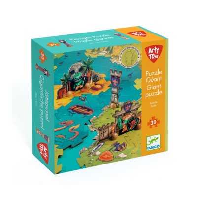BATTAGLIA DEI PIRATI arty toys PUZZLE GIGANTE con 30 pezzi esagonali DJECO DJ06847 età 4+ Djeco - 1