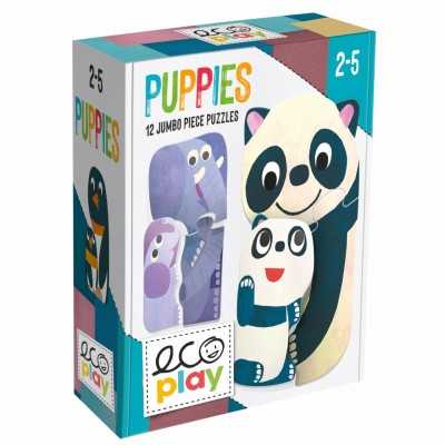 PUPPIES eco play 12 PEZZI jumbo AD INCASTRO headu ANIMALI età 2+ HEADU - 2