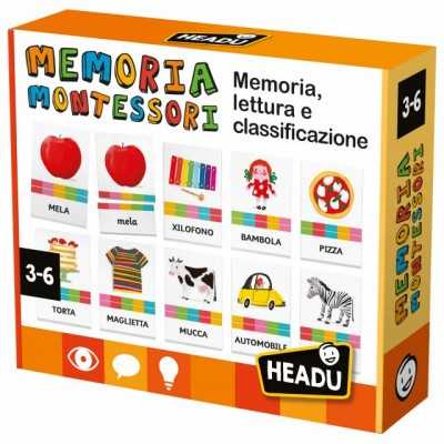 MEMORIA gioco educativo HEADU lettura e classificazione MONTESSORI età 3+ HEADU - 1