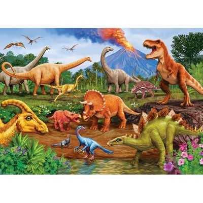 CUEMOON Set 12 Puzzle Dinosauro In Legno 3D Da Dipingere E Assemblare - Kit Fai Da Te Per Bambini Con Matite Acquerellabili - 4