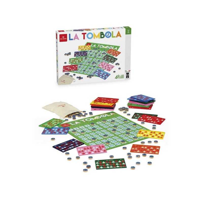Tombola Automatica Tradizionale Con Tamburo Metallo – Set Completo Con Cartelle, Palline E Gettoni, Per Famiglie E Feste