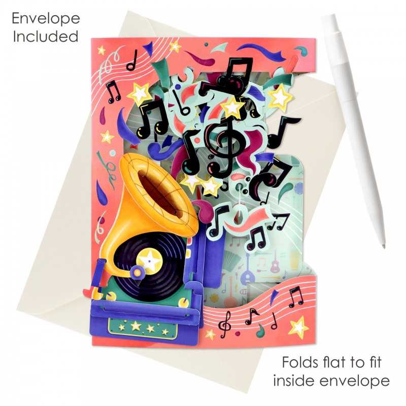 Santoro PopnRock: Biglietto Di Auguri Pop-up 3D A Forma Di Cane – Regalo Originale Per Compleanno, Lui, Lei, Bambini