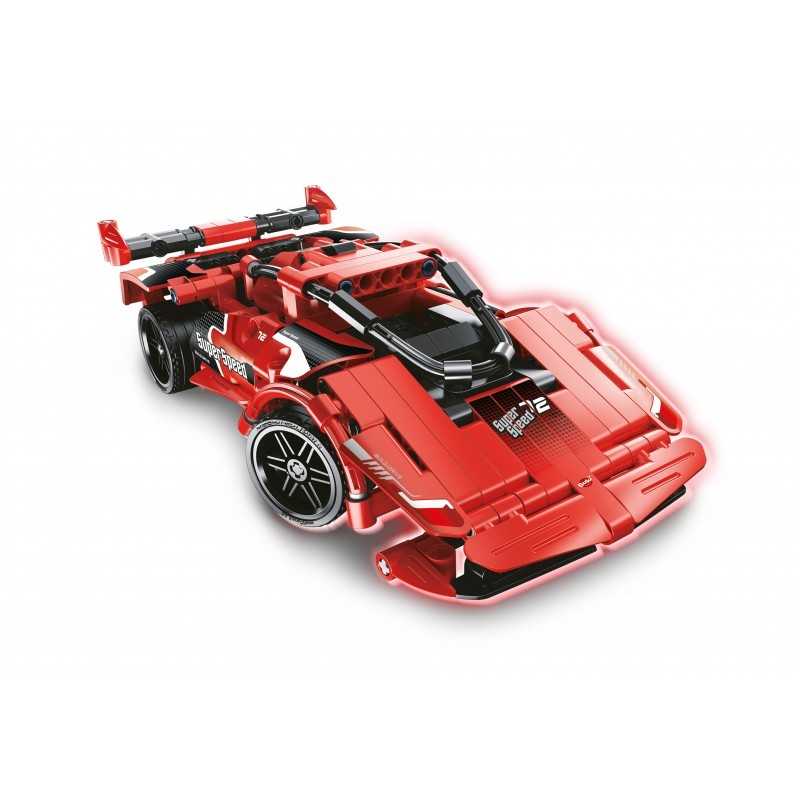 Coche Deportivo Rojo De Aleación A Retroimpulso – Modelo De Inercia Con Puertas Abribles Para Niños