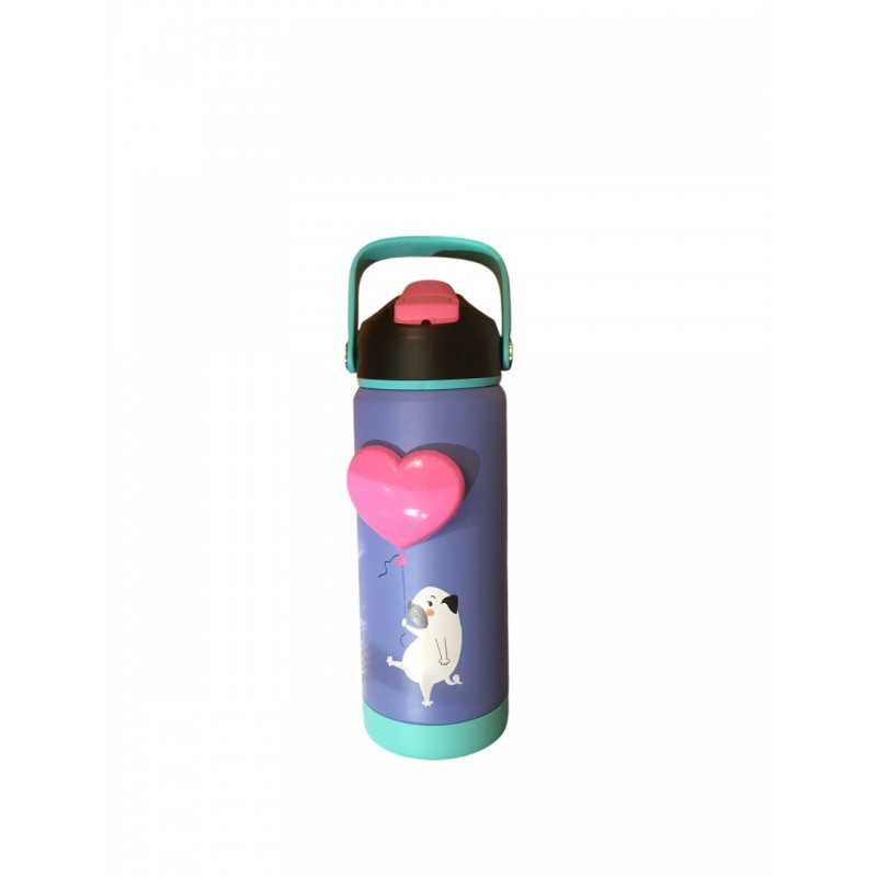 Borraccia CIANGO In Acciaio Inox Da 1 Litro Con 2 Ciotole - Per Animali Domestici E Uso Outdoor | Design Premium Rosa - Foto 4