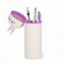 ASTUCCIO 2 IN 1 coniglio KAWAII con zip GRIGIO legami IN SILICONE Legami - 1