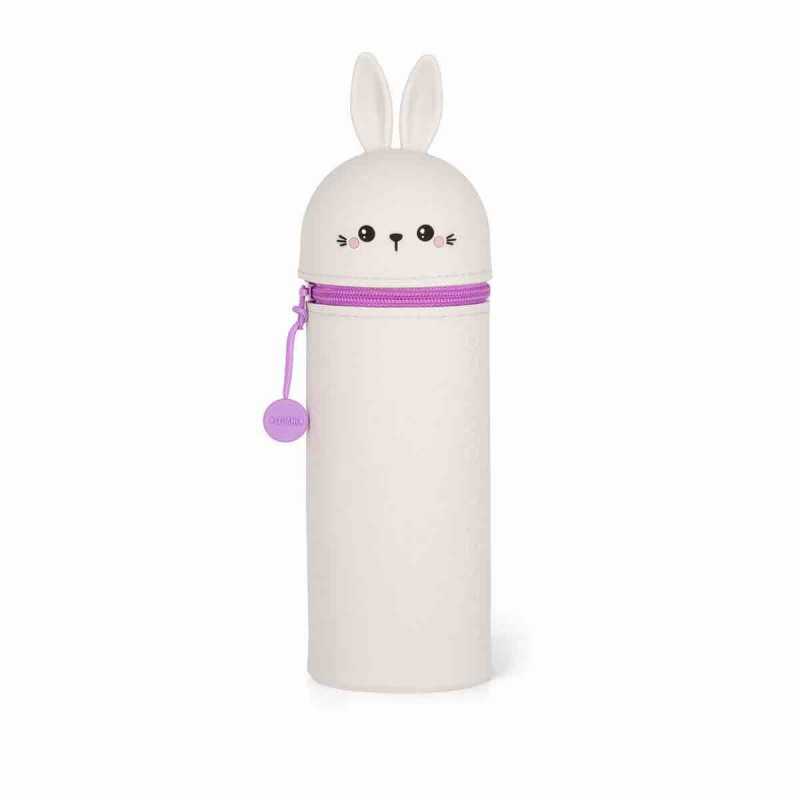 KEYUSHOP Astuccio Kawaii 2 In 1 In Silicone Morbido – Portapenne Con Cerniera E Base Pieghevole, Forma Di Leone, Per Scuola E Ufficio, 6.5x18.5cm