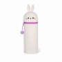 ASTUCCIO 2 IN 1 coniglio KAWAII con zip GRIGIO legami IN SILICONE Legami - 2