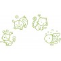 STAMPO BABY stampini ANIMALI DOMESTICI con tampone verde 4 TIMBRI aladine kids IN LEGNO età 18 mesi + Aladine - 2