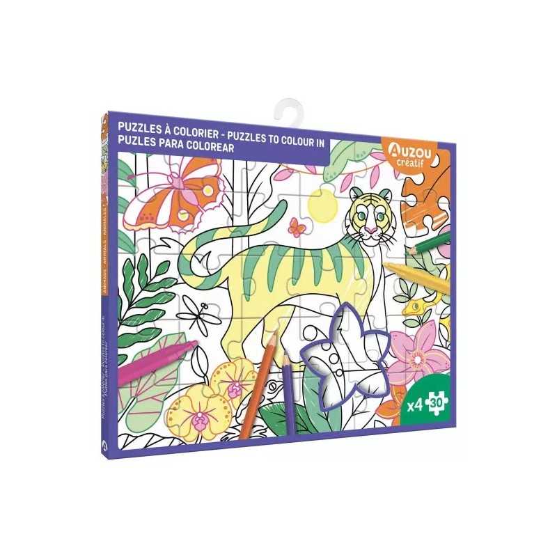 PUZZLE DA COLORARE kit artistico DA 30 PEZZI set creativo
