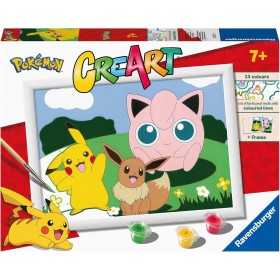 POKEMON CLASSICS da colorare CREART kit artistico 13 COLORI ravensburger CON CORNICE E PENNELLO età 7+ Ravensburger - 1