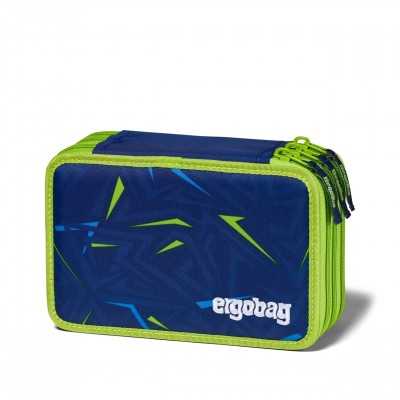 ASTUCCIO MAXI scuola 3 ZIP triplo scomparto ERGOBAG materiale riciclato FRONT RUNBEAR blu Ergobag - 1