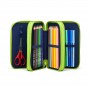 ASTUCCIO MAXI scuola 3 ZIP triplo scomparto ERGOBAG materiale riciclato FRONT RUNBEAR blu Ergobag - 2