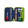 ASTUCCIO MAXI scuola 3 ZIP triplo scomparto ERGOBAG materiale riciclato FRONT RUNBEAR blu Ergobag - 3