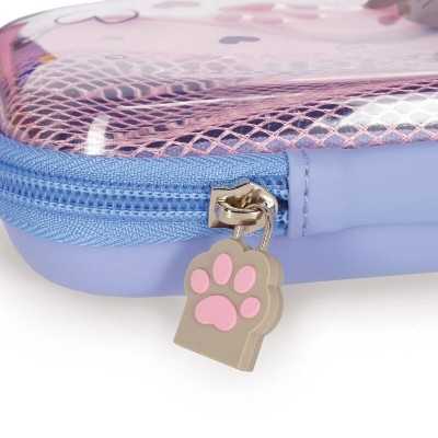 Astuccio per matite con gattino kawaii, in tela, con cerniera