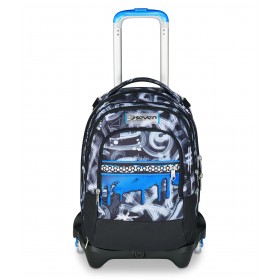 TROLLEY JACK tre ruote 3WD scuola DETACH seven QUICK GRAFFITI BOY vol 37 litri ZAINO staccabile 3 IN 1 TROLLEY JACK tre ruote 3WD scuola DETACH seven QUICK GRAFFITI BOY vol 37 litri ZAINO staccabile 3 IN 1 SEVEN - 1