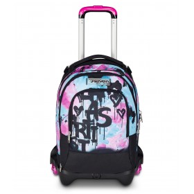 TROLLEY JACK tre ruote 3WD scuola DETACH seven QUICK GRAFFITI GIRL vol 37 litri ZAINO staccabile 3 IN 1 TROLLEY JACK tre ruote 3WD scuola DETACH seven QUICK GRAFFITI GIRL vol 37 litri ZAINO staccabile 3 IN 1 SEVEN - 1