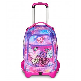 TROLLEY JACK tre ruote 3WD scuola TINYPATCH seven GIRL vol 33 litri ZAINO staccabile TROLLEY JACK tre ruote 3WD scuola TINYPATCH seven GIRL vol 33 litri ZAINO staccabile SEVEN - 2