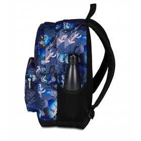 ZAINO scuola PRO XXL seven BLU AZZURRO backpack CON EARPHONE WIRELESS the double