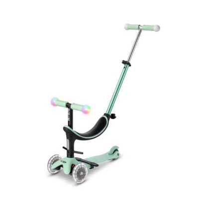 MINI2GROW scooter MICRO DELUXE magic LED mint MONOPATTINO età 1+ Micro Monopattini - 1