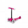 MINI2GROW scooter MICRO DELUXE magic LED rosa MONOPATTINO età 1+ Micro Monopattini - 3