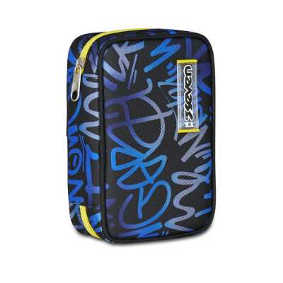 ASTUCCIO attrezzato SPEED CASE con zip HIDDEN SPOT BOY seven SCUOLA completo di materiale