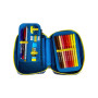 ASTUCCIO attrezzato SPEED CASE con zip HIDDEN SPOT BOY seven SCUOLA completo di materiale