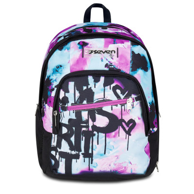 ZAINO scuola DUAL seven DETACH backpack QUICK GRAFFITI vol 32 litri GIRL