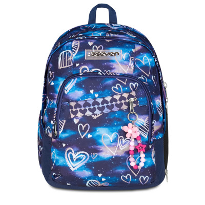 ZAINO scuola DUAL seven DETACH backpack GLOOMY HEART vol 32 litri