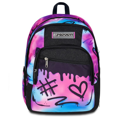 ZAINO scuola DUAL seven DETACH backpack SPRINT PAINT vol 32 litri GIRL