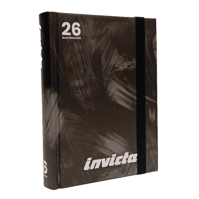 DIARIO datato POCKET scuola 2025 2026 seven NERO E GRIGIO da 16 mesi INVICTA