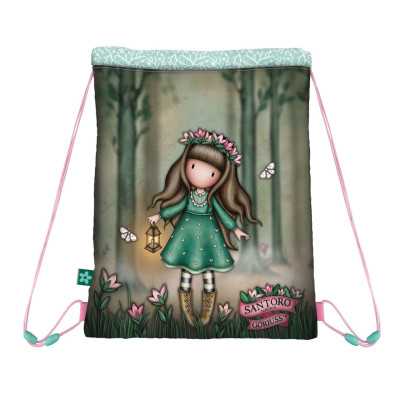 SACCA GYM drawstring bag WOODLAND WILDFLOWER santoro GORJUSS portascarpe 1123GJ16