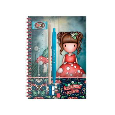 STATIONERY SET kit cancelleria LITTLE MUSHROOM santoro GORJUSS con notebook 1344GJ03