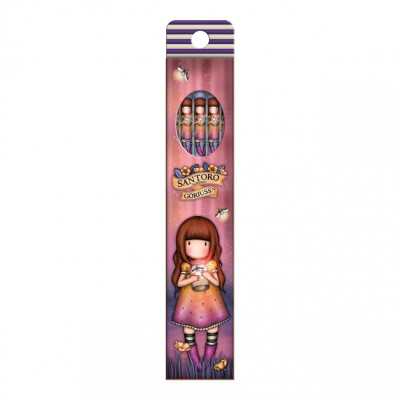 SET DI 4 MATITE kit cancelleria FIREFLY DAWN santoro GORJUSS decorate 1311GJ06
