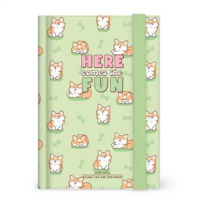 AGENDA 2025 2026 da 16 mesi LEGAMI giornaliera DAY small GREEN CORGI