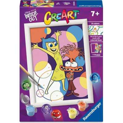 CREART kit artistico INSIDE OUT ravensburger 9 COLORI con cornice PAINT BY NUMBER età 7+