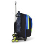 TROLLEY JACK tre ruote 3WD scuola DETACH seven NUANCED VERDE E BLU vol 37 litri ZAINO staccabile 3 IN 1