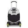 TROLLEY JACK tre ruote 3WD scuola DETACH seven NUANCED VERDE E BLU vol 37 litri ZAINO staccabile 3 IN 1