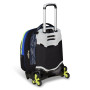 TROLLEY JACK tre ruote 3WD scuola DETACH seven NUANCED VERDE E BLU vol 37 litri ZAINO staccabile 3 IN 1