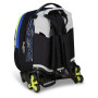 TROLLEY JACK tre ruote 3WD scuola DETACH seven NUANCED VERDE E BLU vol 37 litri ZAINO staccabile 3 IN 1