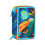 ASTUCCIO triplo scomparto DRAGON GLIDE con 3 zip SJ GANG seven COMPLETO di materiale BOY scuola