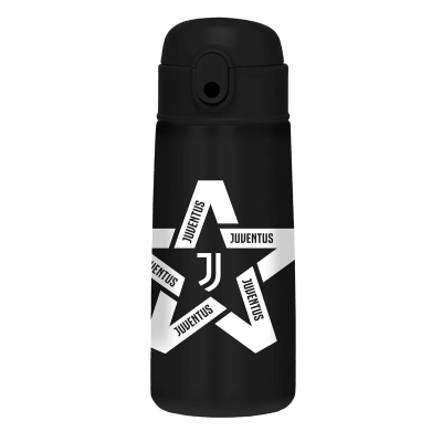 BORRACCIA TERMICA seven JUVENTUS KID in acciaio inox CON CANNUCCIA tappo a pulsante CALDO E FREDDO