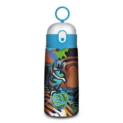 BORRACCIA TERMICA seven TIGRE in acciaio inox CON CANNUCCIA tappo a pulsante SJ GANG animali boy