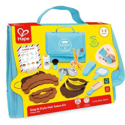 SNIP & STYLE HAIR SALON KIT set parrucchiere HAPE gioco di imitazione INTERATTIVO età 3+