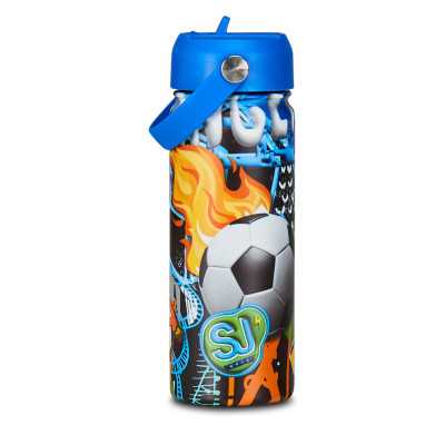 BORRACCIA in acciaio inox SJ GANG seven BOY vol 500 ml CALCIO caldo e freddo